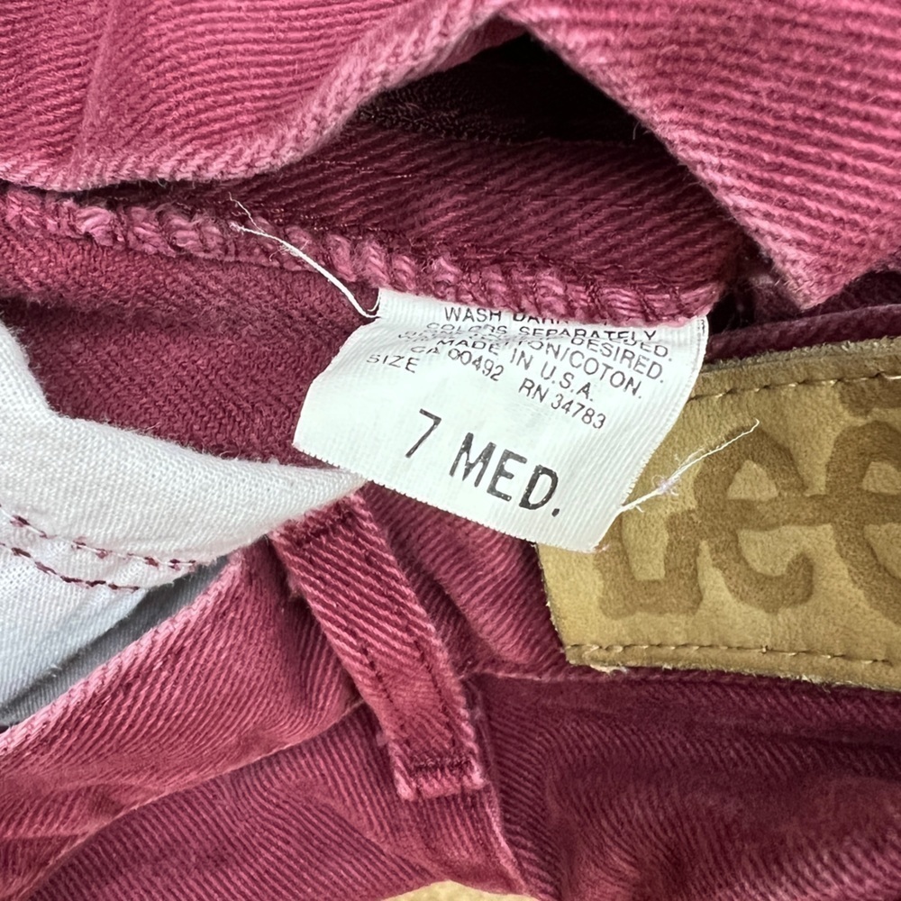 Vintage Lee Burgundy High Waisted Jeans - Picture 4 of 6